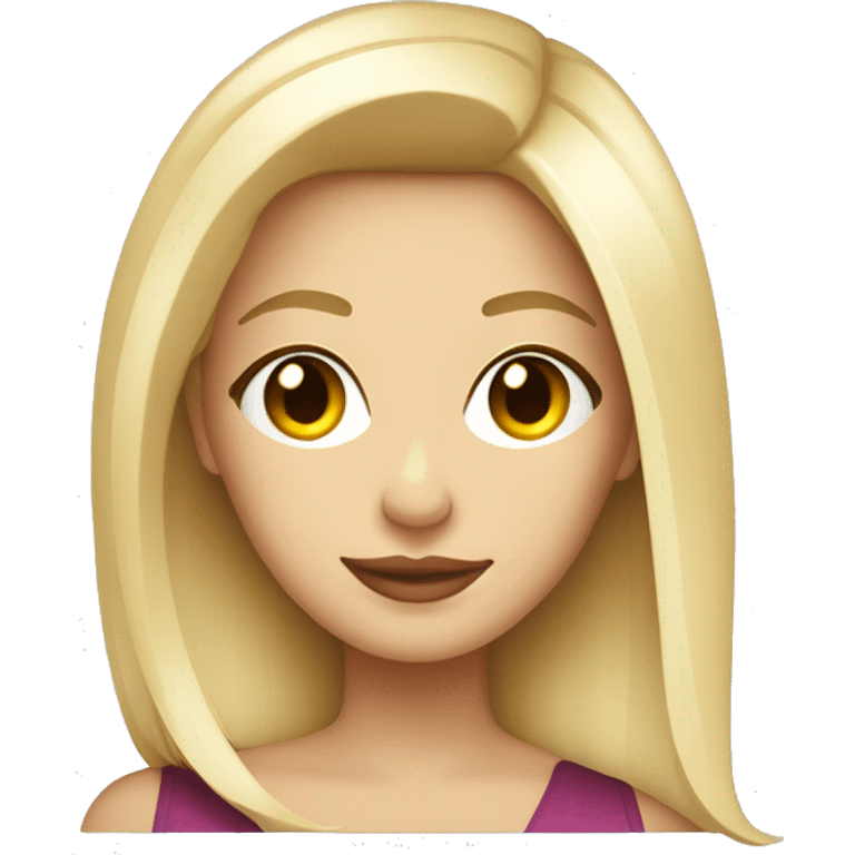 Blonde and straight hair girl sustaining cocktail san francisco emoji