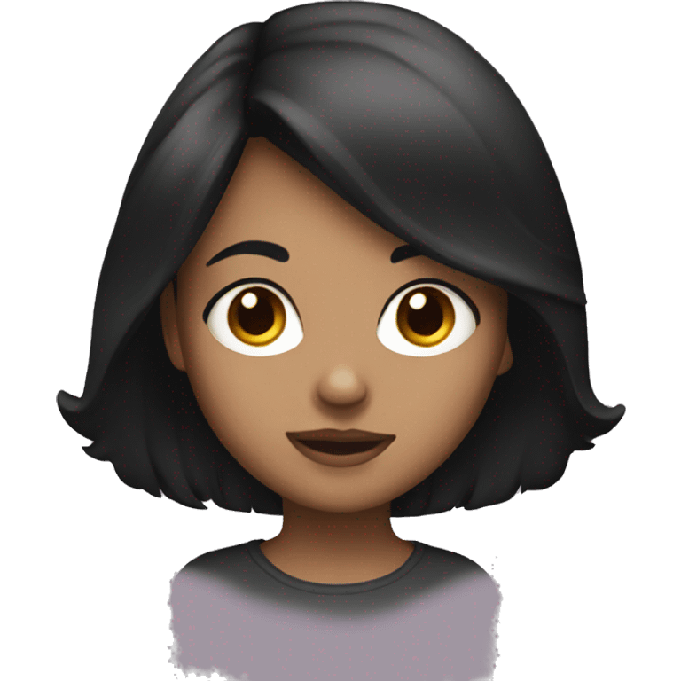 girl with black hair emoji