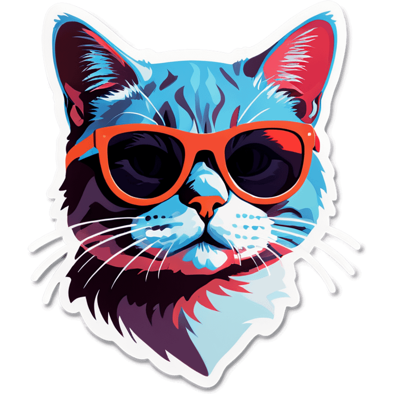 Cat with sunglasses emoji