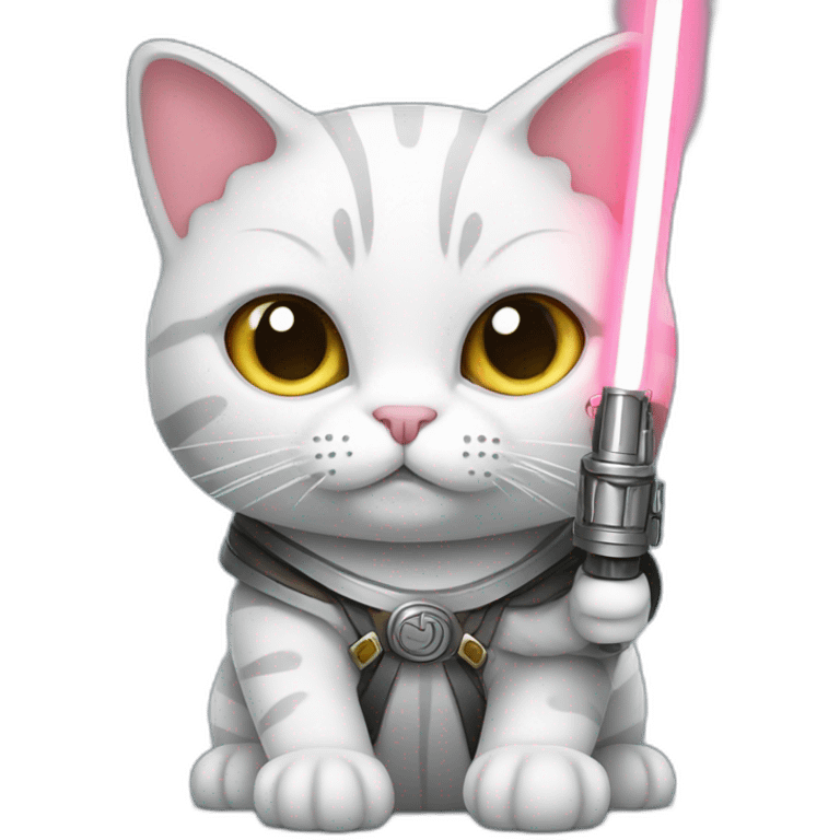 cat with light saber emoji