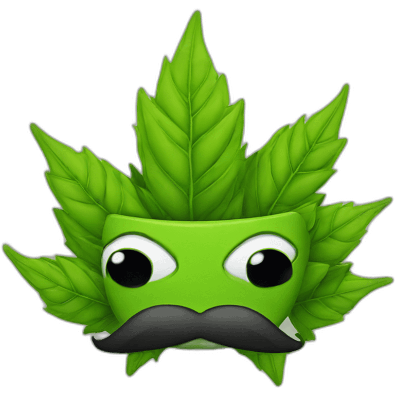 weed man mustache emoji