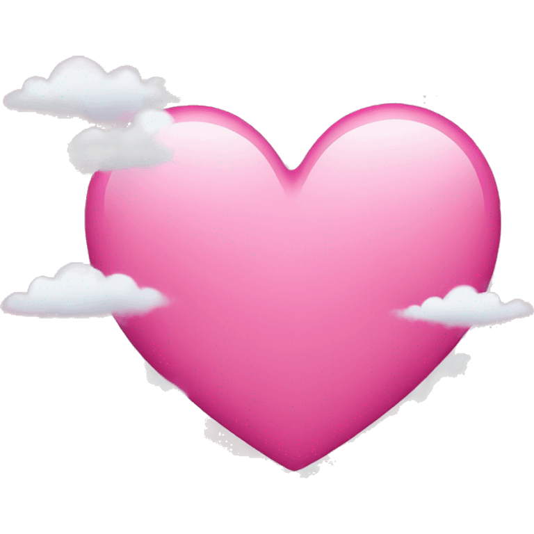 pink heart with clouds emoji