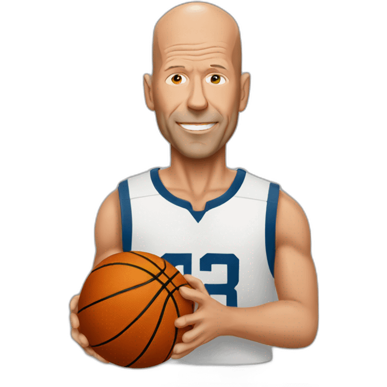 bruce willis with basketball emoji