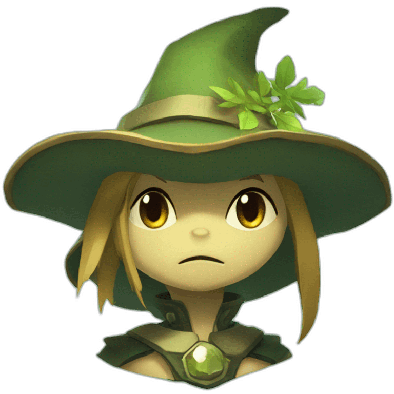 An Eliotrop of mmorpg wakfu with the eliotrop hat emoji