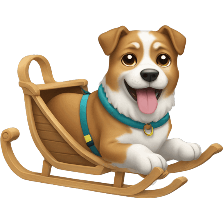 dogs in sled emoji