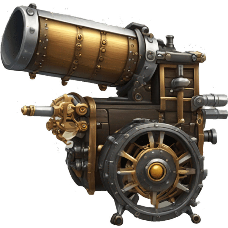 Ninja theme steampunk particle accelerator Gatling gun emoji