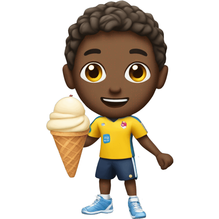 handball player with ice cream emoji