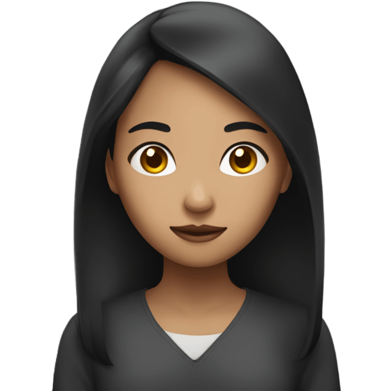 Dark  Asian girl  emoji