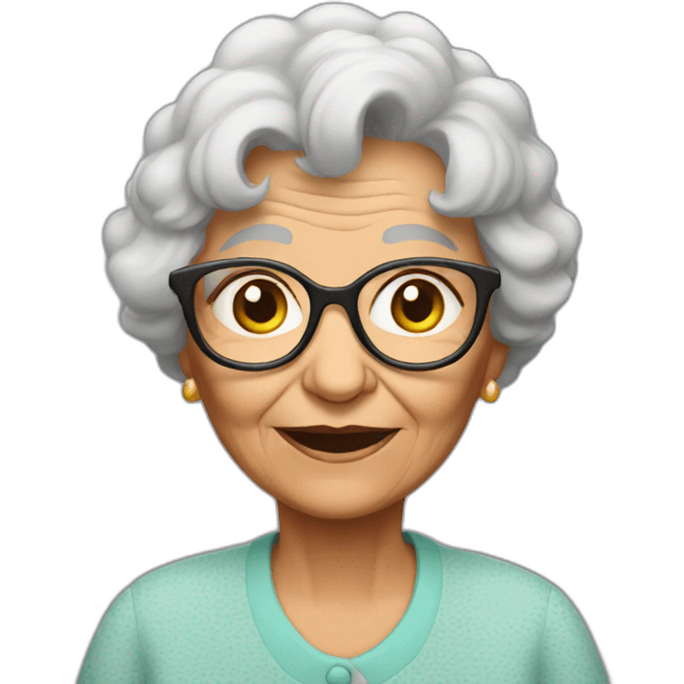 High grandma emoji