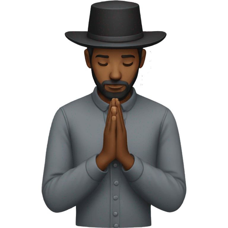 amish man praying emoji