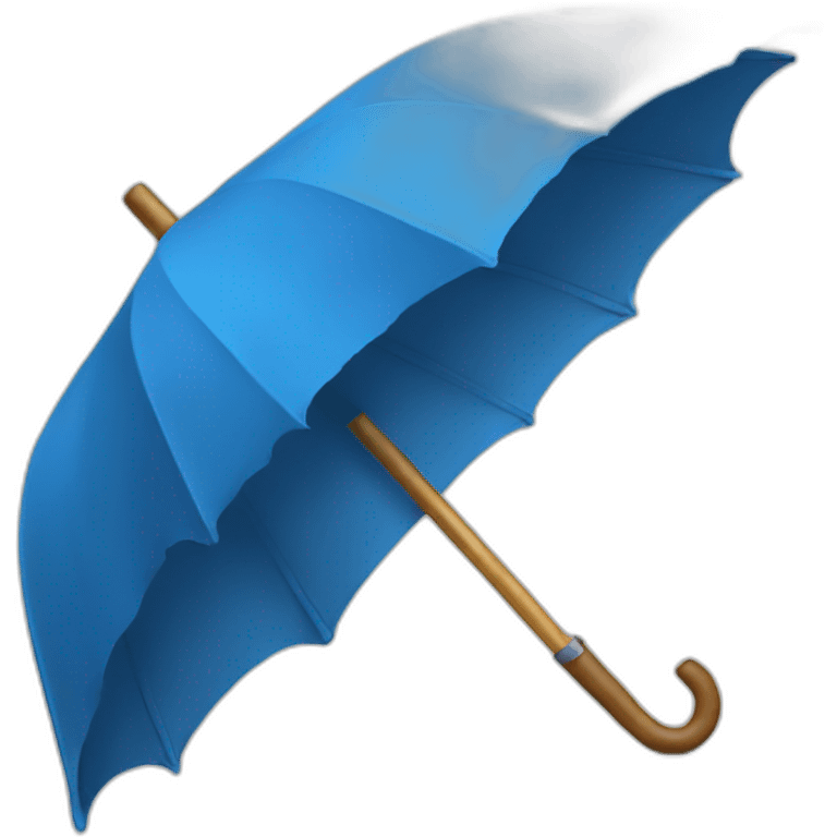 blue umbrella broken emoji