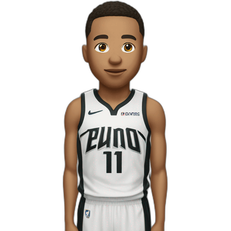 Dante Exum basketball black and white jersey emoji