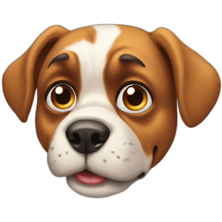 Very very very stupid dog emoji