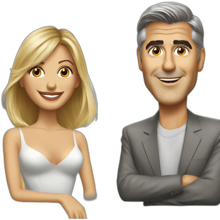 George clooney et cameron diaz emoji