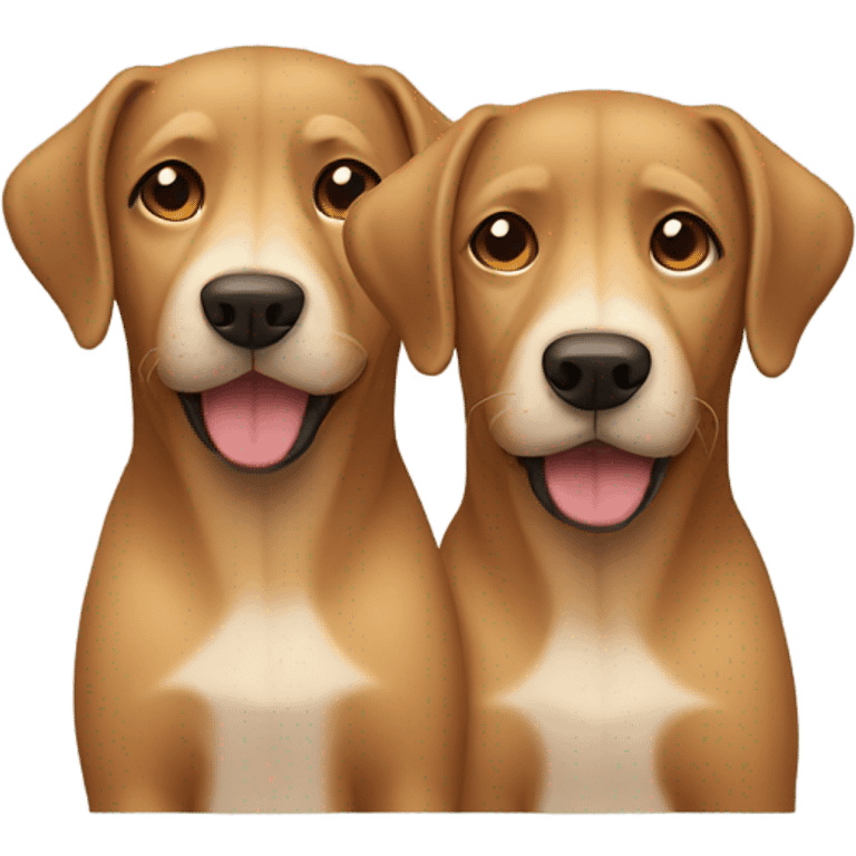 Two light brown dogs emoji