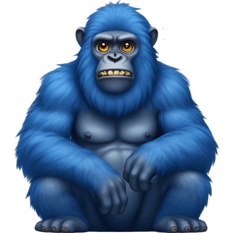 Blue fur ape emoji