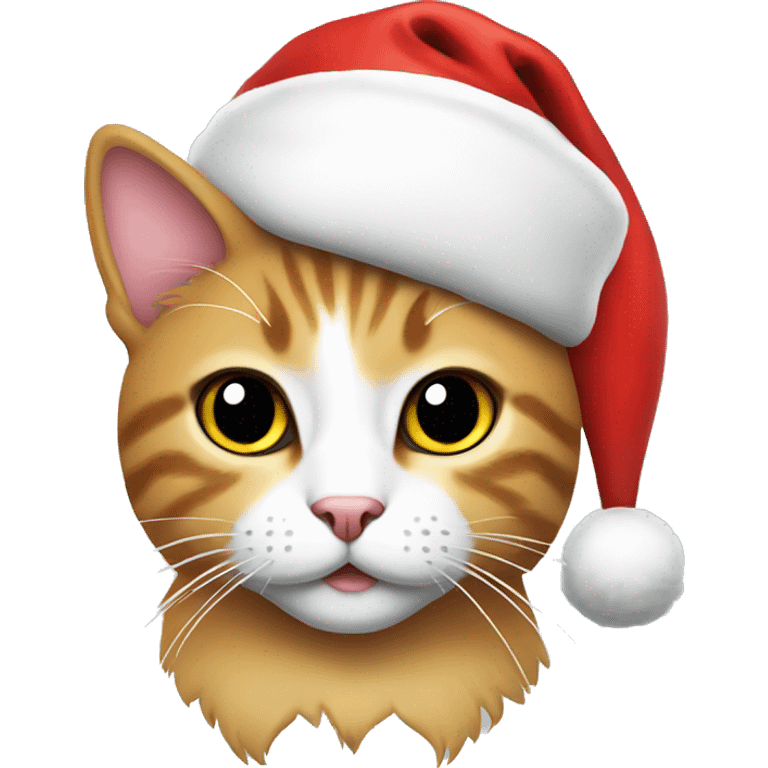 Cat with Santa hat emoji