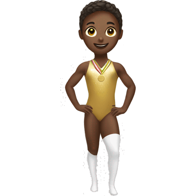 Gymnast with golden medal emoji