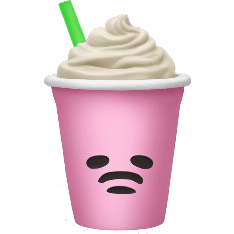 Boba in pink cup emoji