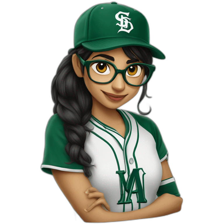 Mia Khalifa slytherin baseball tshirt emoji