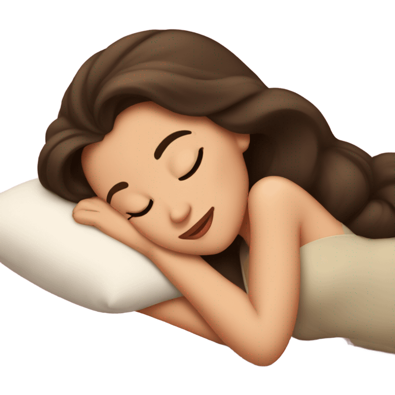 Sleeping brunette beauty Disney emoji