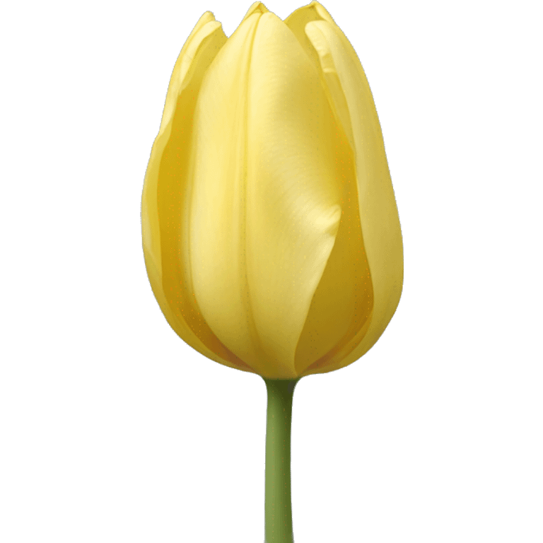 Single pastel yellow tulip emoji