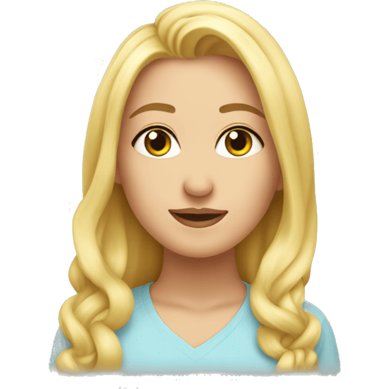 Fată blonda care face mancare  emoji