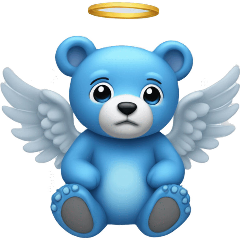 Blue bear angel emoji