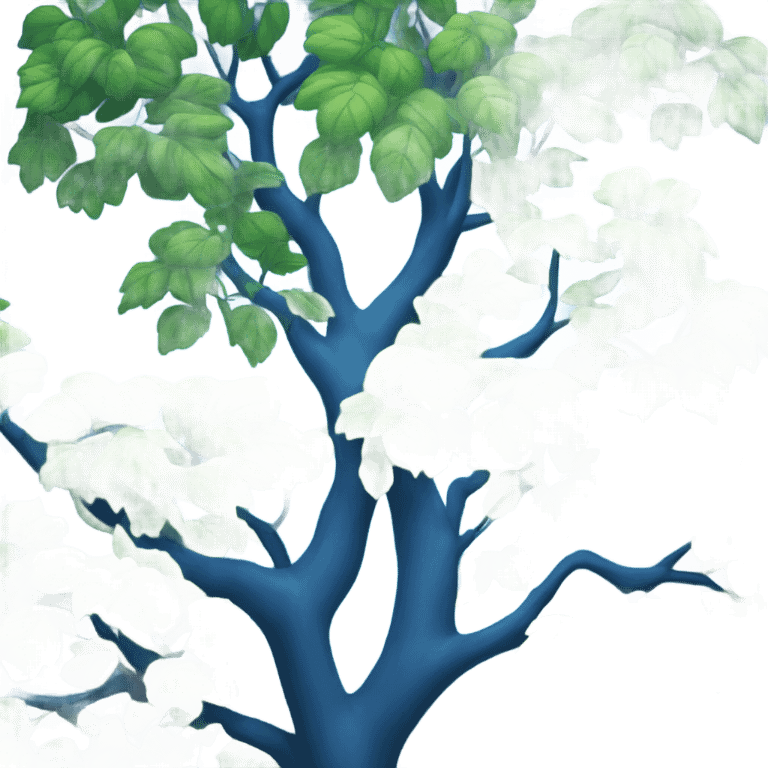 Tree top blue emoji