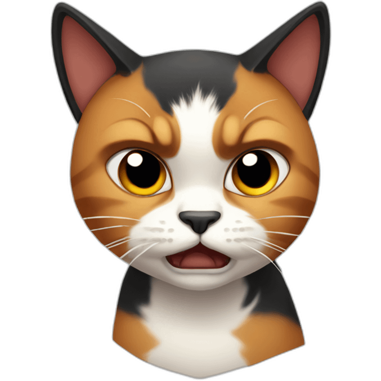 angry calico cat emoji