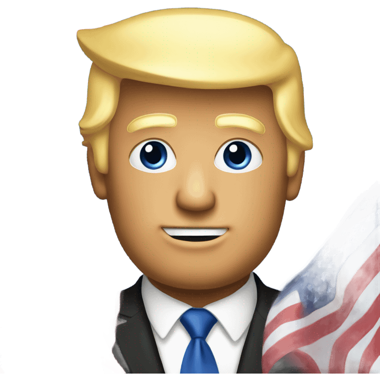 Trump with American flag  emoji