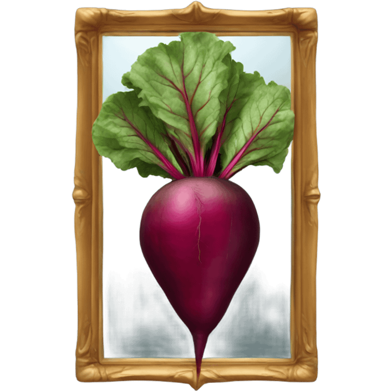 beetroot inside the mirror emoji