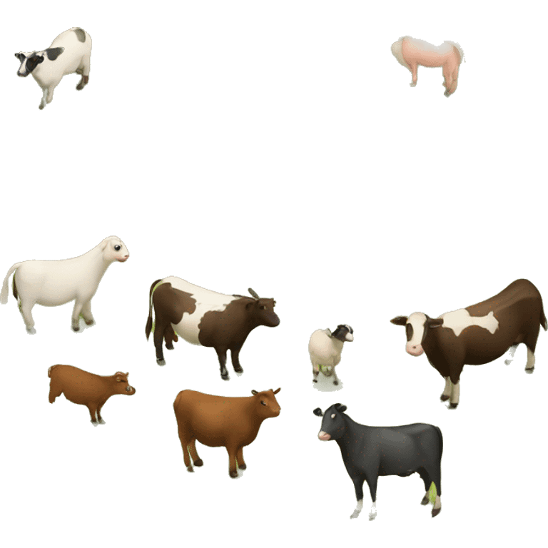 a large farm with animals emoji