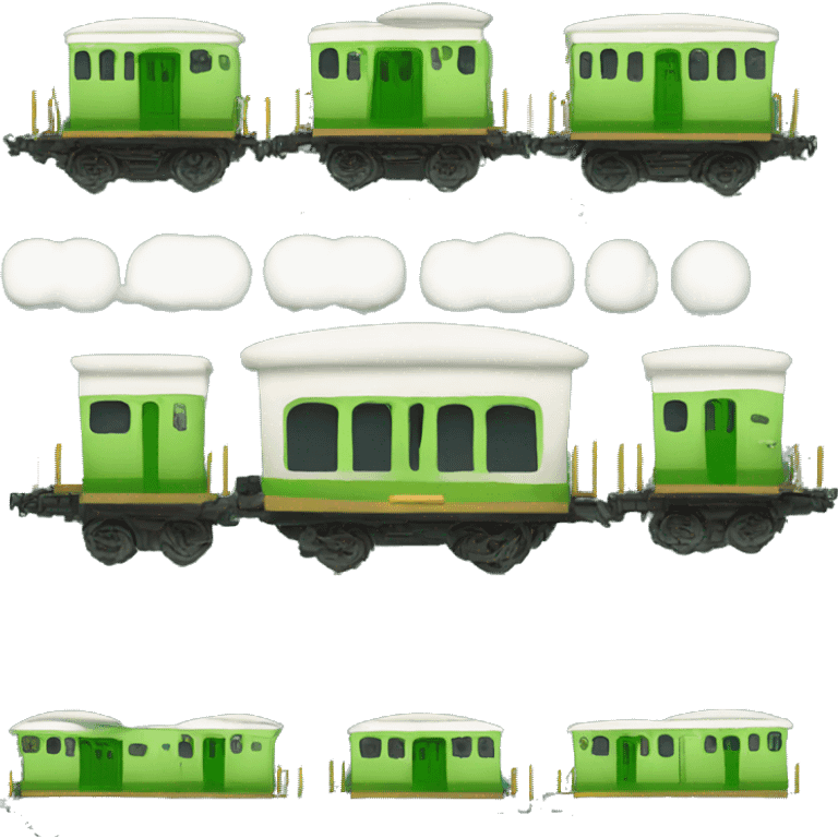 Green train restaurant  emoji