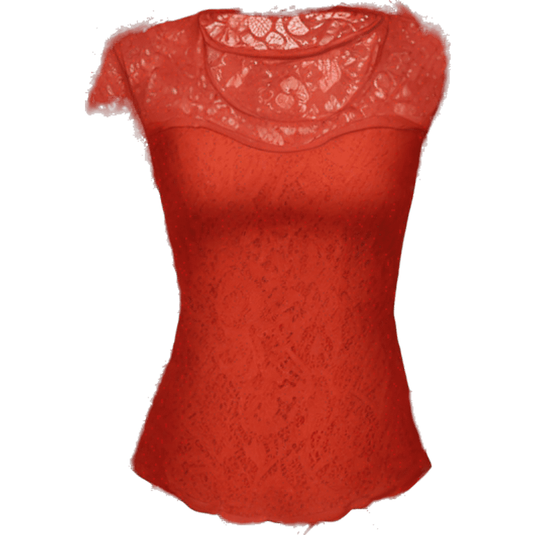 Red lace top  emoji