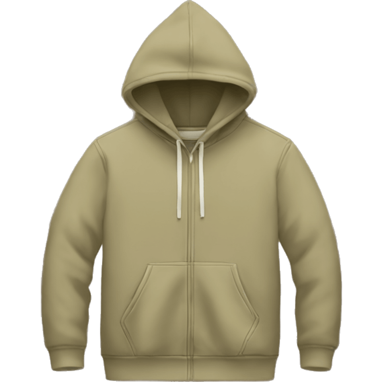 khaki color hoodie no person emoji