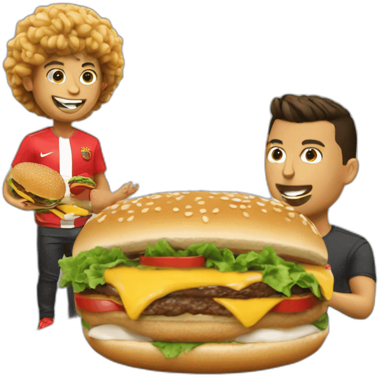 Ronaldo qui mange un burger emoji