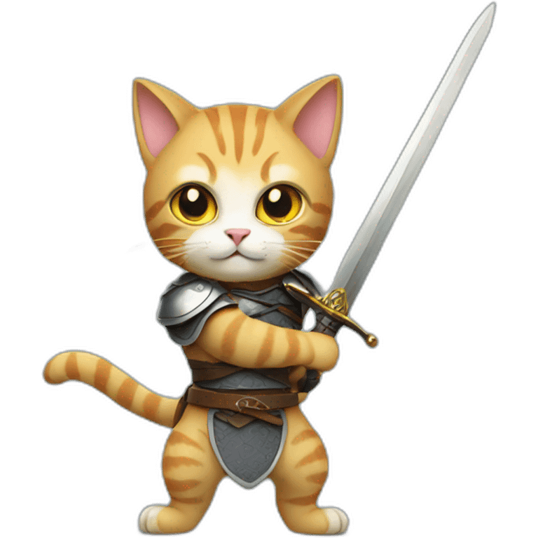 cat with sword emoji