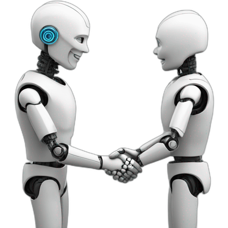 human and robot handshake emoji