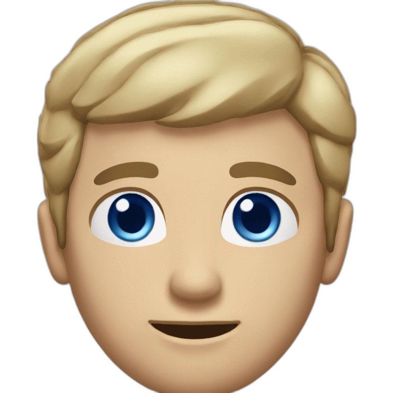 man with light short hairs, with stubble and blue eyes emoji