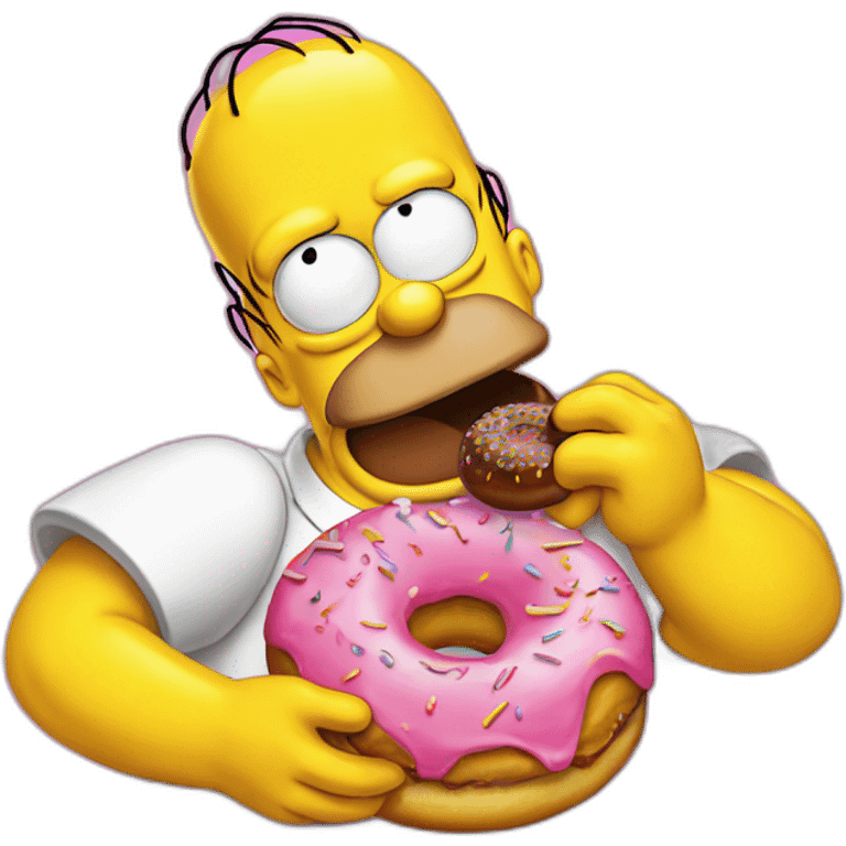 Homer Simpson eat Donuts emoji