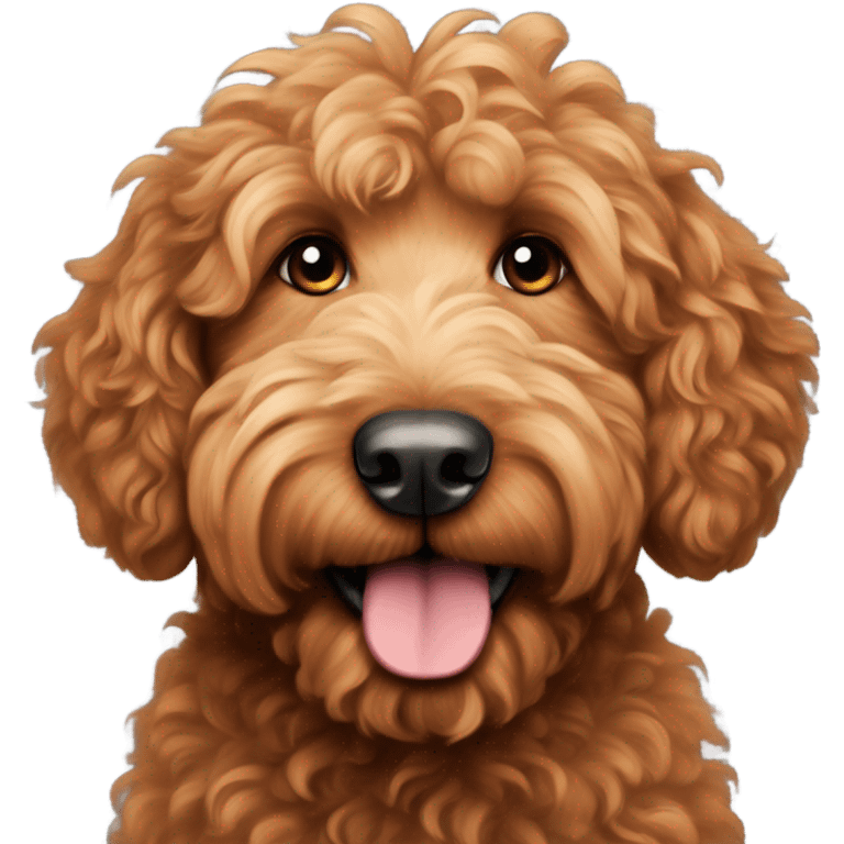 Red goldendoodle emoji