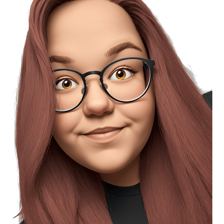 smiling girl with glasses emoji