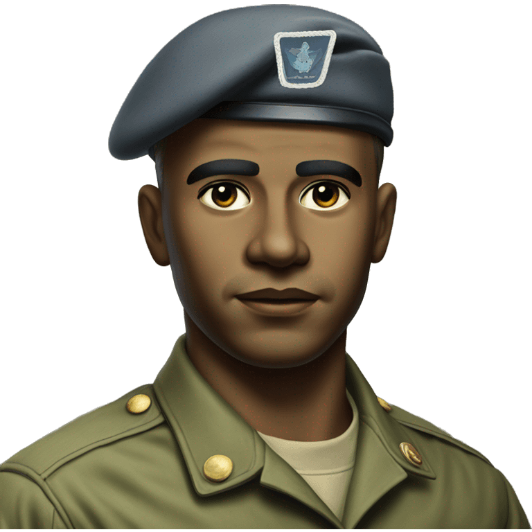 photorealistic serious us soldier 1960s emoji