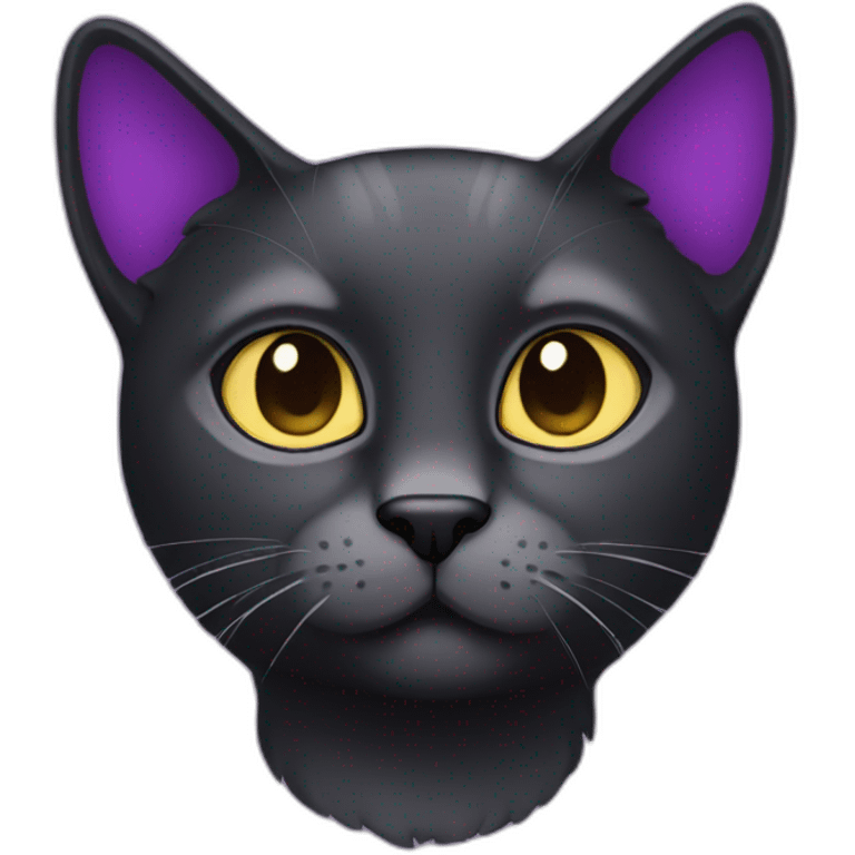 Black and purple cat emoji