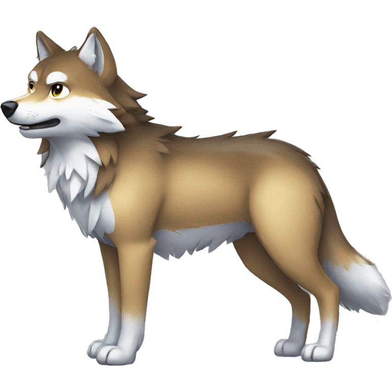 Sparkle-wolf full body emoji