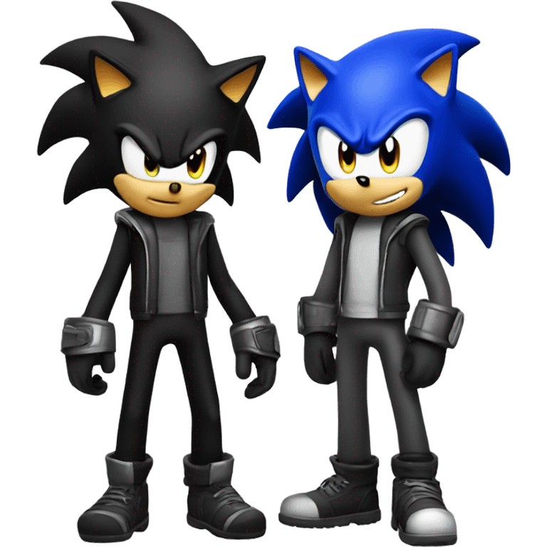 Make sonic and shadow emoji