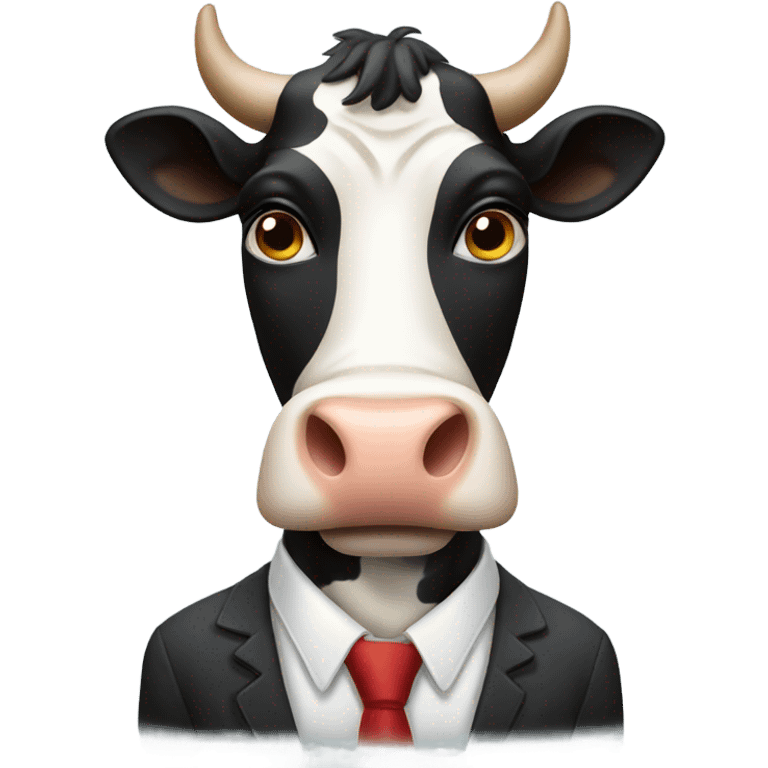 Business cow emoji