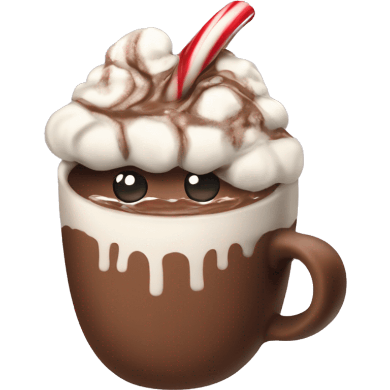 Christmasy hot chocolate emoji