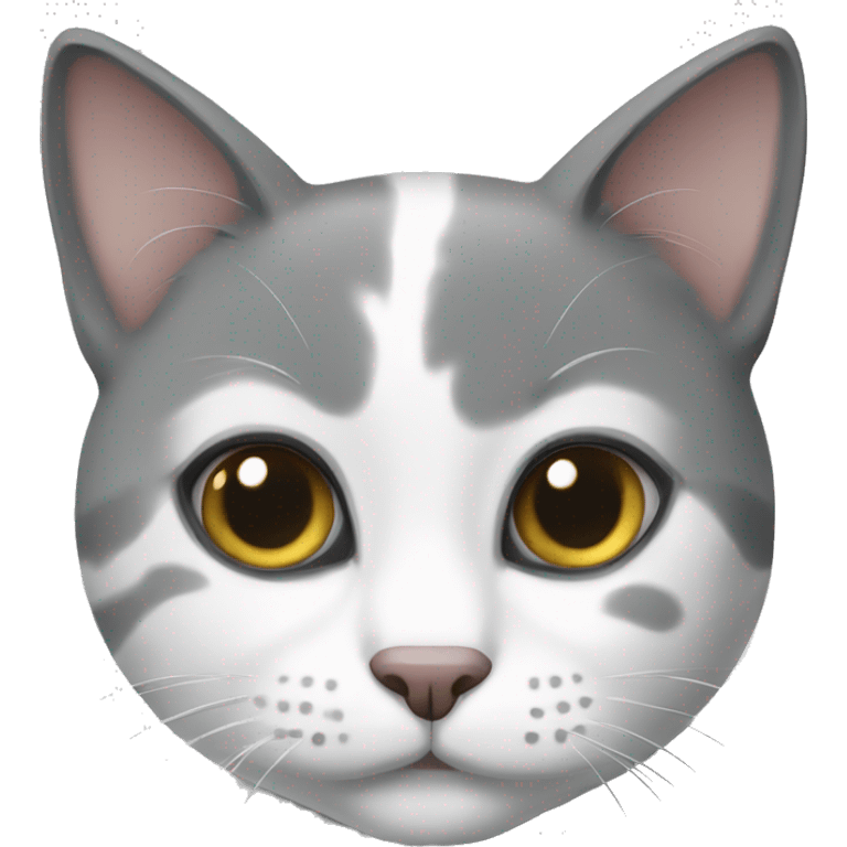 Grey and White cat emoji